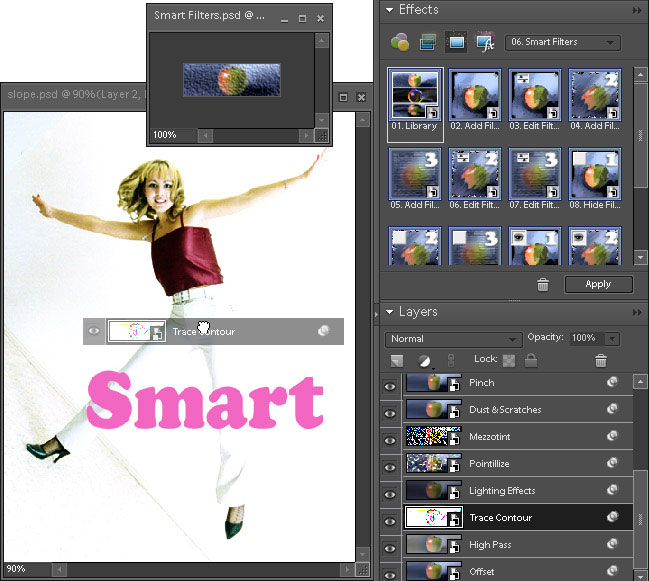 Applying smart filter