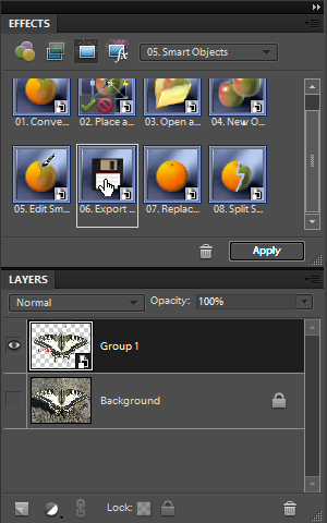 Exporting smart object contents to external file