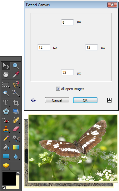 Clipping mask created from multi-layered document
