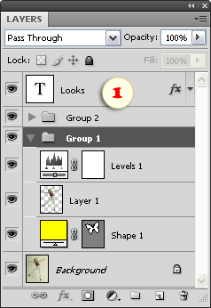 Layer groups in Photoshop