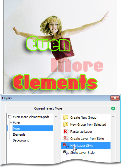 Hiding individual layer's style